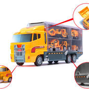 Didelis sunkvežimis su metaliniais statybiniais automobiliais Die Cast Cool cool team (KX6681_3)