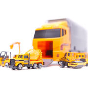 Didelis sunkvežimis su metaliniais statybiniais automobiliais Die Cast Cool cool team (KX6681_3)