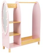 Dimples Wooden Dress-Up Rack with Light-Up Mirror