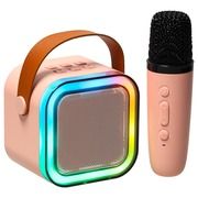 Karaoke speaker with microphone pink KX3379