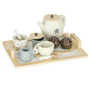Coffee set with wooden dishes for 2 people KX6279