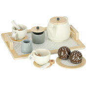 Coffee set with wooden dishes for 2 people KX6279