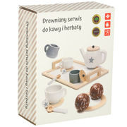 Coffee set with wooden dishes for 2 people KX6279