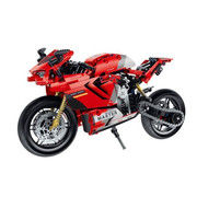Construction set iM.Master 6833 Red racing motorcycle, 557 pcs.