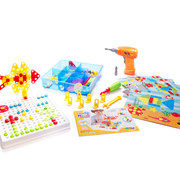 Constructor with electric screwdriver 261 pieces Creative Double side Box