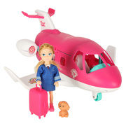 Doll airplane set with stewardess and accessories KX3040
