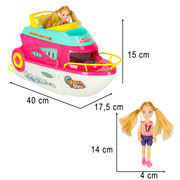 Doll Boat - Foldable Yacht Set with Doll Accessories KX3035
