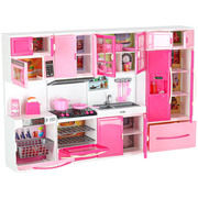 Doll's kitchen with furniture 4-modules dishwasher refrigerator KX6117