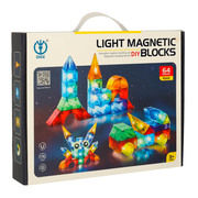 Magnetinis LED 3D konstruktorius 64 det. KX3628_1
