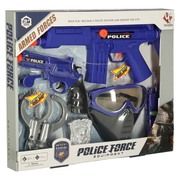 Little policeman police set pistol rifle mask handcuffs police accessories KX3273