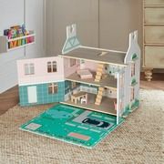 Medinis lėlių namas Sofie's Wooden Doll House with Furniture