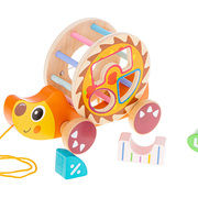 Wooden sorter on a string mobile hedgehog (KX5432)