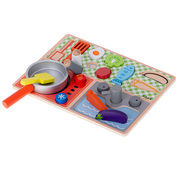 Wooden kitchen table with accessories "My first kitchen set"