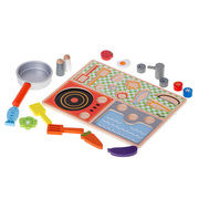 Wooden kitchen table with accessories "My first kitchen set"