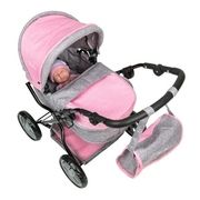 Pink Silver Cross Dolls Pram Ranger Pushchair Stroller & Changing Bag Girls Toy