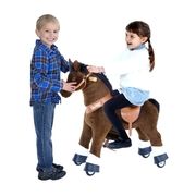 PonyCycle Ride On Chocolate Brown Pony with Brake