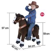 PonyCycle Ride On Chocolate Brown Pony with Brake