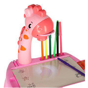Projector table with drawing set yellow (KX4915) pink