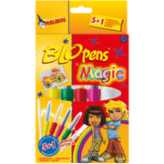 Pučiami flomasteriai Malinos BloPens Magic 5+1
