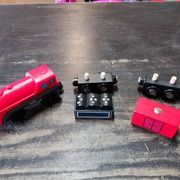 Squirrel play locomotive with wagons old times