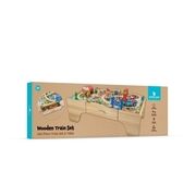 Traukinių stalas Squirrel Play 100 Pcs Wooden Train Set