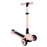Triratis paspirtukas iSporter Foldable LED Pastel Pink Scooter