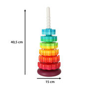 Rainbow tower pyramid spiral for stacking