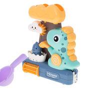 Bathroom toy shower with dinosaur reel