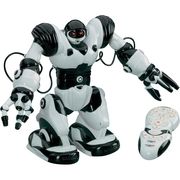 Radijo bangomis valdomas robotas Robosapien baltas
