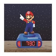Žadintuvas 3D Super Mario Childrens Clock with Night Light