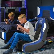 X Rocker Orbit eSports 2.0 Audio Floor Rocker Gaming Chair - Blue